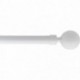 Kit tringle extensible 120 à 210cm LUANCE Embout Stael Blanc Mat