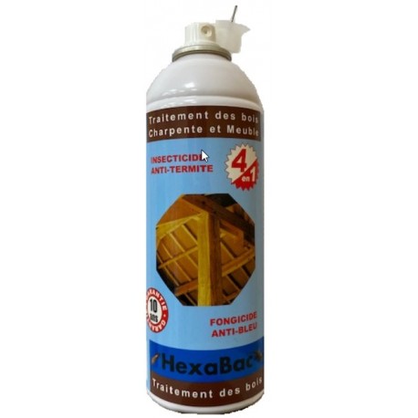 Traitement bois HEXABAC multi-usages aérosol 400ml