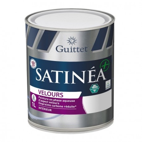 Peinture GUITTET Satinéa+ BC velours blanc 1L
