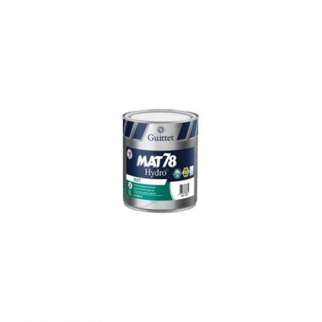 Peinture GUITTET Mat 78 hydroplus bc teinte pastel 1L (a partir du blanc/gup)