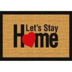 DEHEE Tapis Brosse Coco Home Coeur