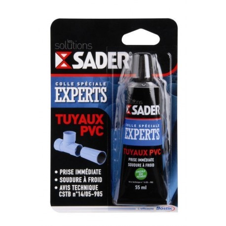 Colle SADER tuyaux PVC rigide 55ml