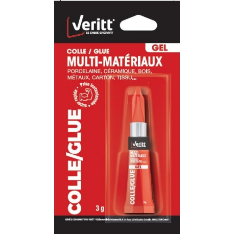 Colle gel VERITT Cyano multi-usage 3g