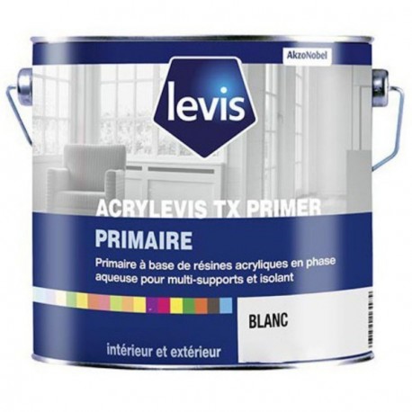 Peinture LEVIS Acrylevis primer blanc 0,75L