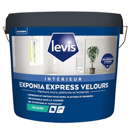 Peinture LEVIS Exponia Express Velours blanc 1L