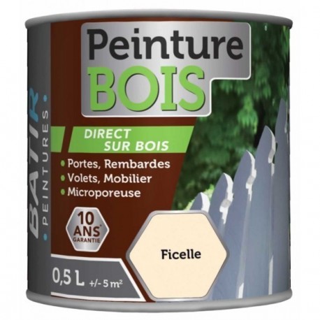 Peinture bois BATIR glycéro 0,5L ficelle