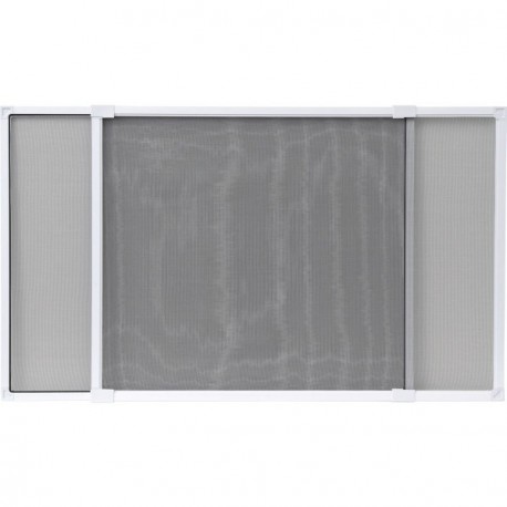 Moustiquaire cadre extensible LUANCE 70c50cm blanc toile grise