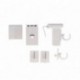 LUANCE SUPPORT PVC CLIP REGLABLE X2 BLANC