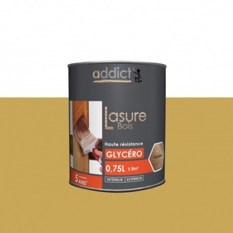 Lasure bois ADDICT glycéro chêne clair 0,75L