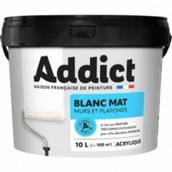Peinture ADDICT acrylique Mat Murs et Plafonds 10L