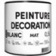 Peinture acrylique TDP Décoration mat blanc 0,5L