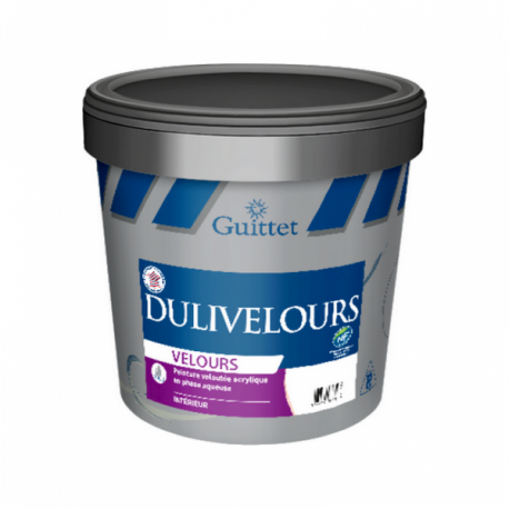 Peinture GUITTET Dulivelours acrylique blanc 3L