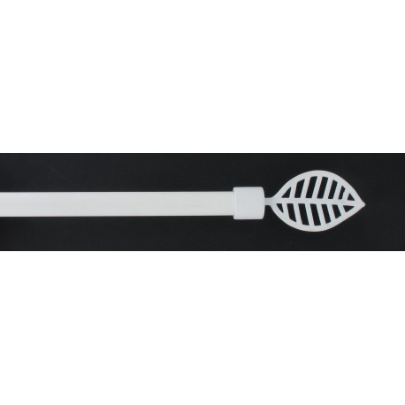 Kit tringle extensible 120 à 210cm ESSENTIEL embout sevigne blanc mat