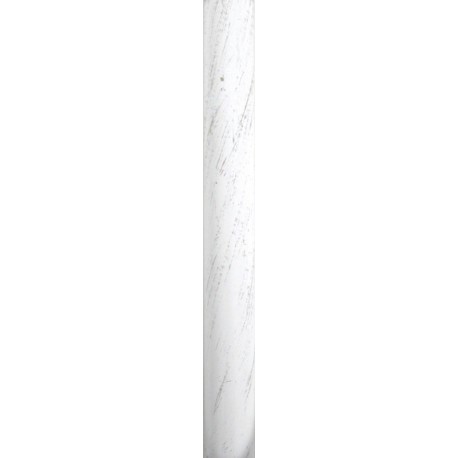 Tube en fer forgé ESSENTIEL blanc/or 1,50m