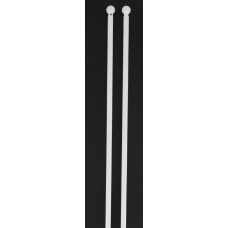 Tringle vitrage ronde ESSENTIEL extensible 40 à 60cm blanc