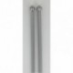 Tringle vitrage ronde ESSENTIEL extensible 60 à 80cm argent