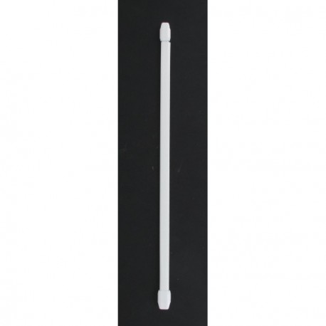 Tringle vitrage ovale ESSENTIEL extensible 30 à 40cm blanc