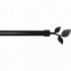 LUANCE KIT EXT 120-210 CM D19 EMBOUT FEUILLE NOIR MAT