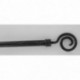 Kit tringle extensible 210 à 380cm ESSENTIEL embout demeure noir/argent