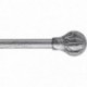 Kit tringle extensible 210 à 380cm ESSENTIEL embout touch of zen gris/noir