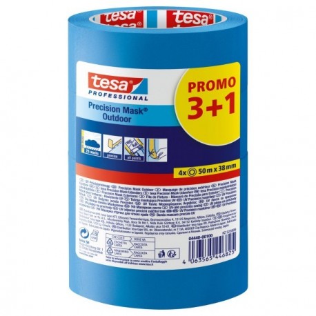 Lot de 3 +1 Adhésif de masquage de précision extérieur bleu TESA 50mx38mm