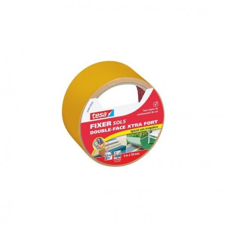 Adhésif double face TESA Extrafort pour sols irréguliers 5mx50mm