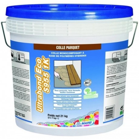 Colle polymère hybride spéciale parquets MAPEI ULTRABOND Eco 955 21kg