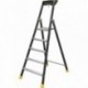 Escabeau CENTAURE 4 marches aluminium laqué 639204 0,88m/2,90m