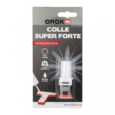 Colle OROK cyanoacrylate liquide Flacon avec pinceau applicateur 7g