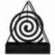 Porte spirale métal TRIANGLE LUANCE avec 6 spirales en bois de santal noir