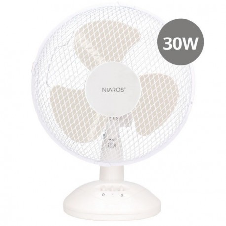 Ventilateur de table NIAROS 30W blanc