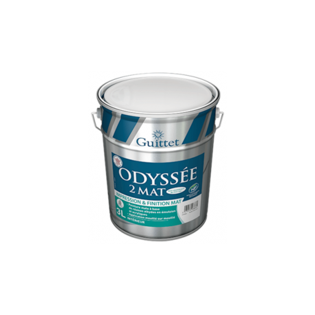 Peinture GUITTET Odyssée 2 mat blanc 3L