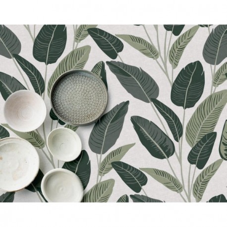 Toile cirée déco ACCESS DECO Wille Green RL de 140cmx20m