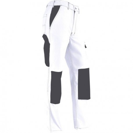 Pantalon VEPRO confort blanc/gris taille 38