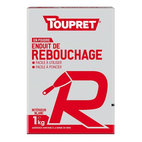 Enduit pour reboucher R poudre TOUPRET gamme Basique & Chantiers 1kg