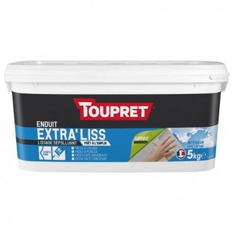 Enduit extra'liss pâte dépolluant TOUPRET gamme hautes performances 5kg