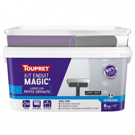 Enduit Magic'petits défauts pâte TOUPRET gamme hautes performances 6kg