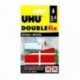 12 pastilles UHU Double fix extra fort invisible 19x40mm