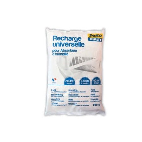 Sachet de recharge pour absorbeur d'humidité SODEPAC neutre 800g