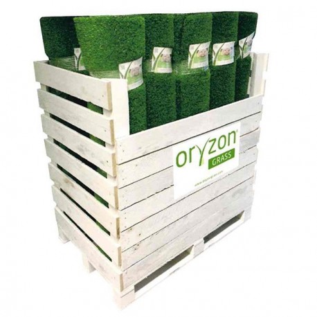 Box de 40 coupons de 1,33mx4m ORYZON GRASS Cricket 0600 groen