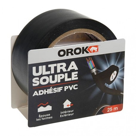Adhésif OROK PVC Ultra Souple Noir 25mx48mm