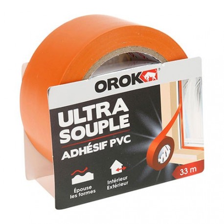 Adhésif OROK PVC Ultra Souple Orange 33mx50mm