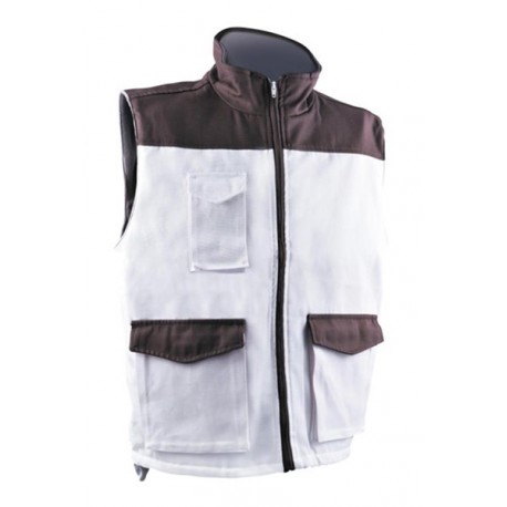 Gilet VEPRO multi-poches blanc/anthracite taille M