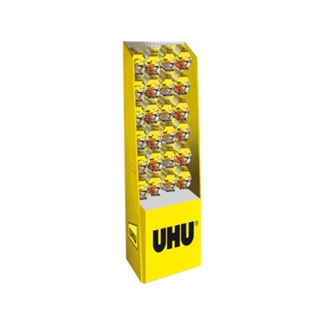 Box de 80UC UHU Rollafix Emballage 40xbrun + 40xtransparent