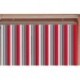 Rideau de porte ESSENTIEL blanc/gris/rouge