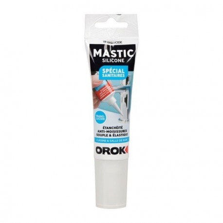 Mastic silicone spécial sanitaire 85ml transparent