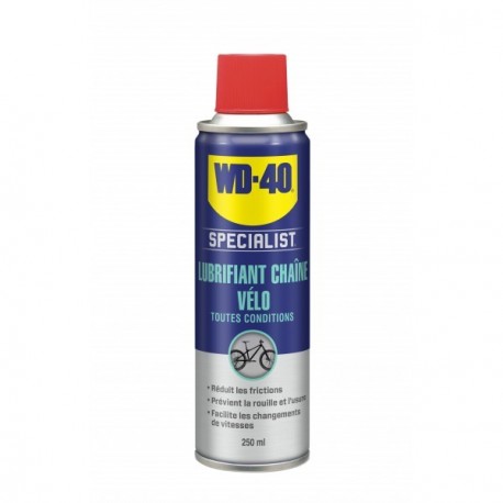 Lubrifiant chaîne Bike WD-40 toutes conditions gamme Bike 250ml