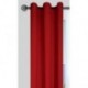 Rideau NELSON isolant finition 8 oeillets rouge 135x240cm