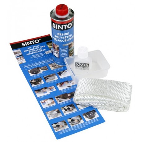 Kit mastic SINTO : 1/4L résine + 1/4m² tissu