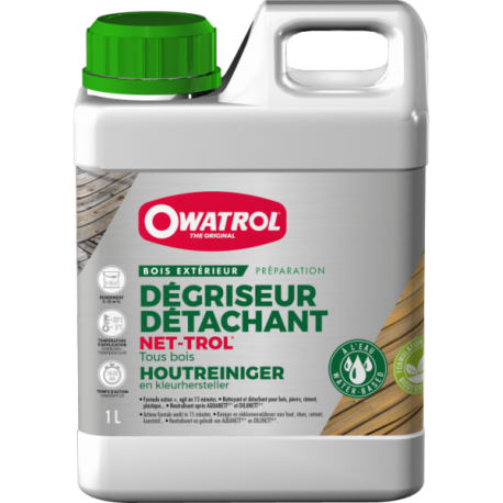 Dégriseur détachant tous bois OWATROL Net-trol 1L